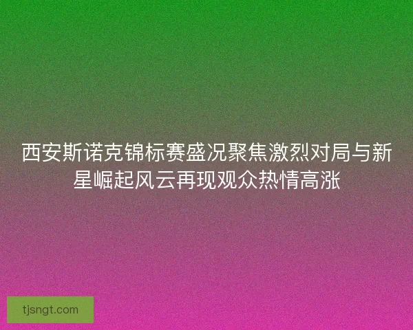 西安斯诺克锦标赛盛况聚焦激烈对局与新星崛起风云再现观众热情高涨